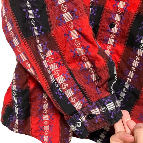 Vintage Activity Road Western Plaid Button Down Shirt - Picture 3 of 13